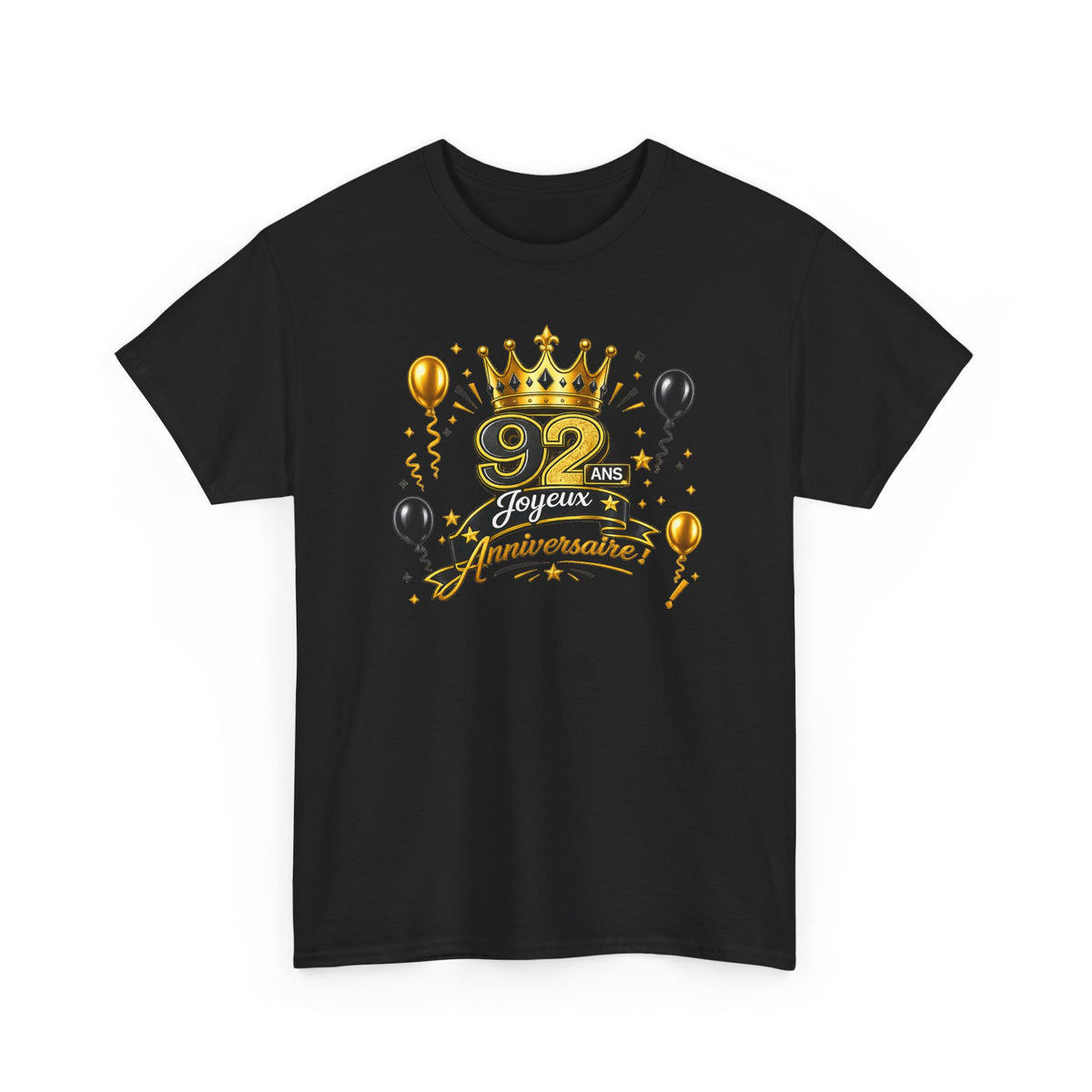 Tee Shirt Anniversaire 92 Ans Homme et Femme – Joyeux Anniversaire – Cadeau 92 Ans