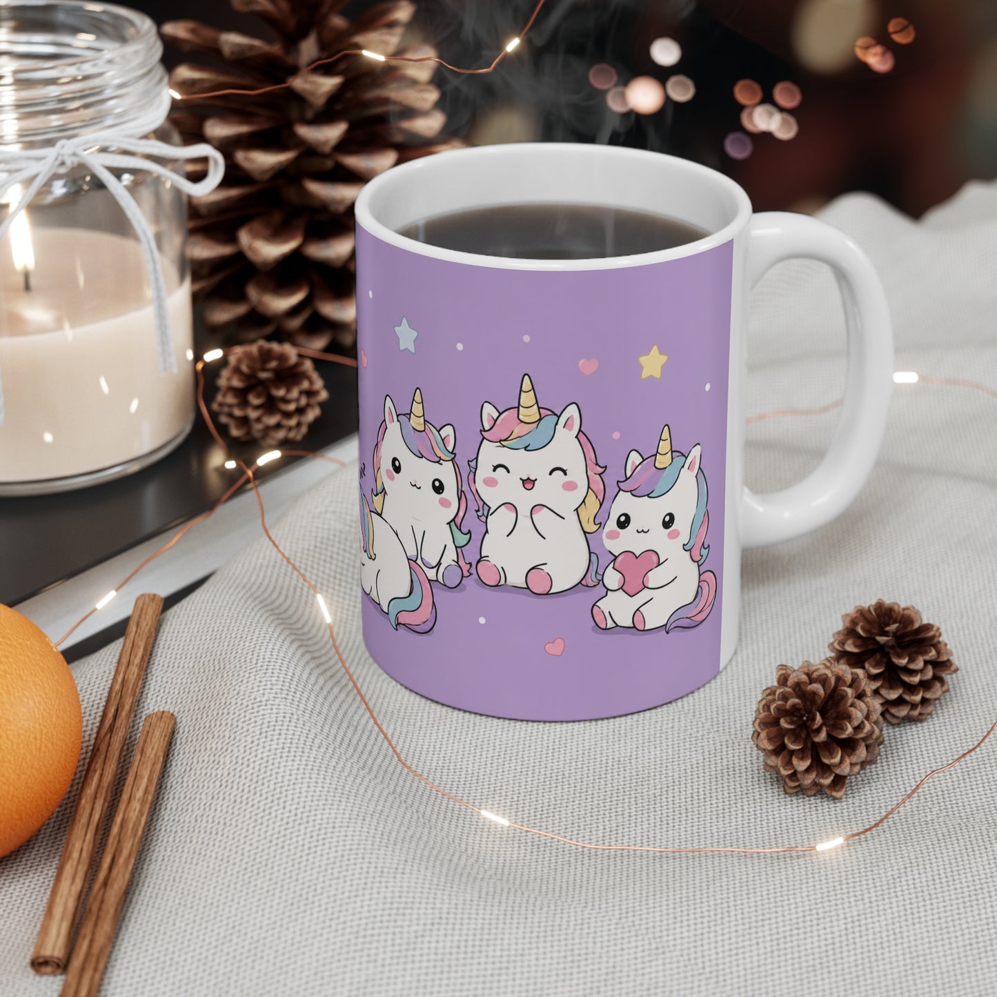 Tasse Licornes Kawaii – Mug Licorne Cute et Pastel – Cadeau Femme Fille Enfant 325ml
