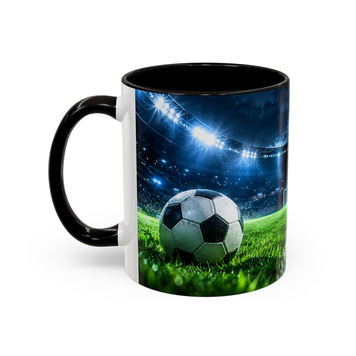 Mug Football Stade Illuminé – Tasse Ballon de Foot et Terrain – Cadeau Original Fan de Football Homme Femme