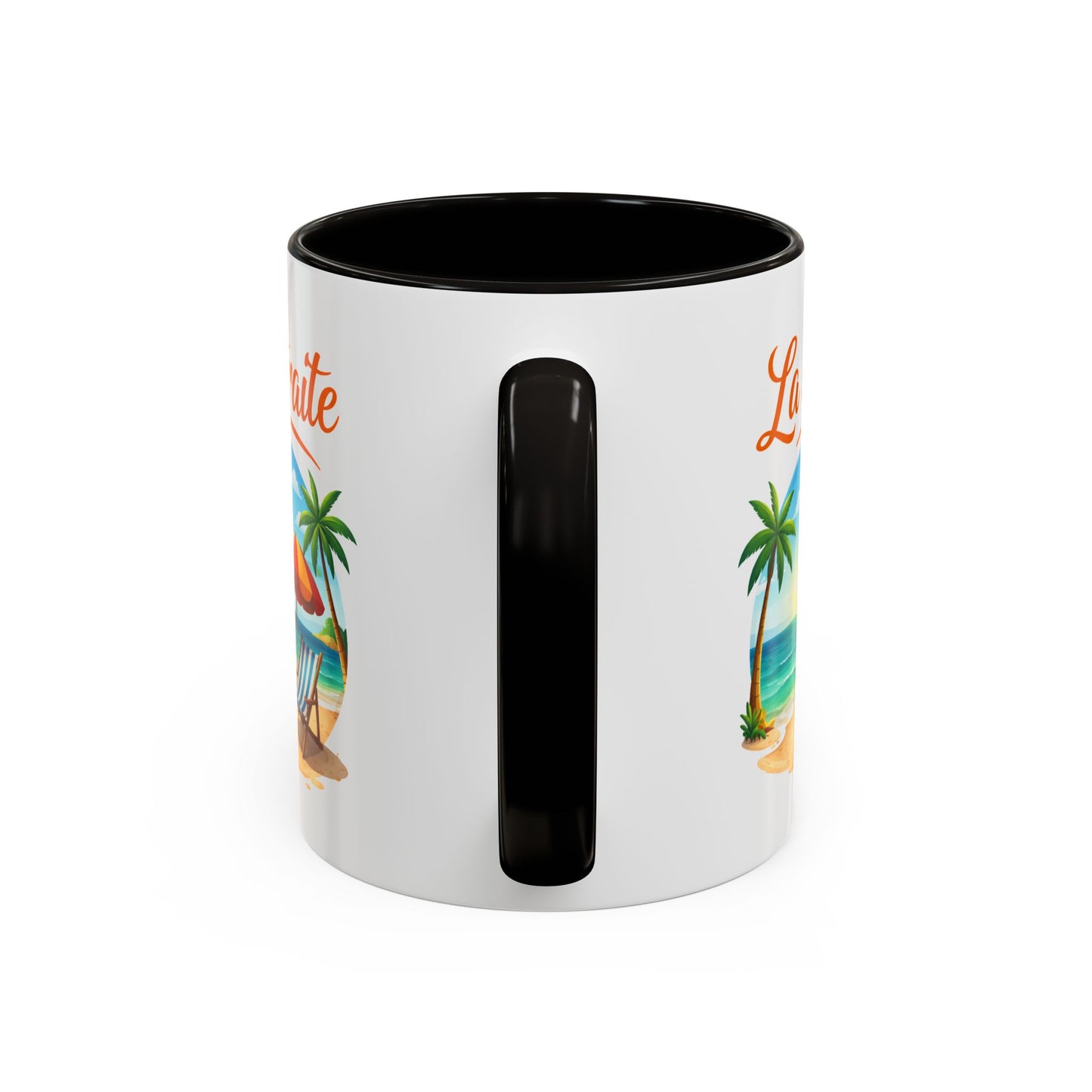Mug Retraite Plage Tropicale – Tasse Vacances Soleil Mer Palmiers – Cadeau Départ Retraite Homme Femme – Céramique 325ml Noir Bleu Rouge