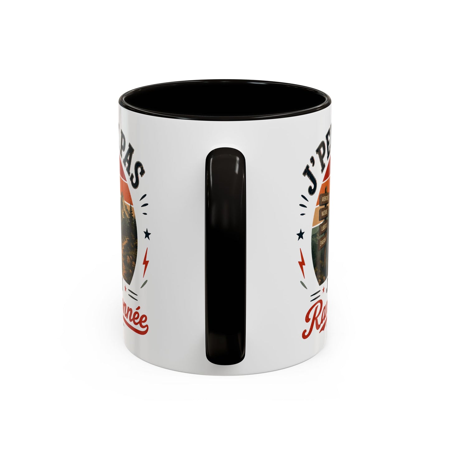 Tasse J’Peux Pas J’Ai Randonnée – Mug Humour Randonnée Vintage – Cadeau Passion Montagne Nature 325ml
