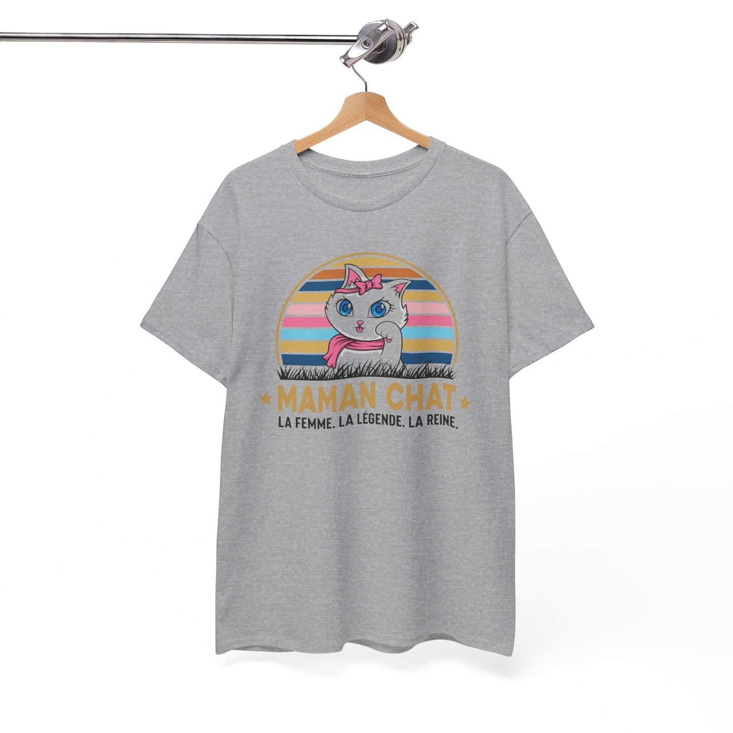 Tee Shirt Maman Chat Femme – Amoureuse des Chats et Félins – Idée Cadeau Maman Passionnée de Chats Humour