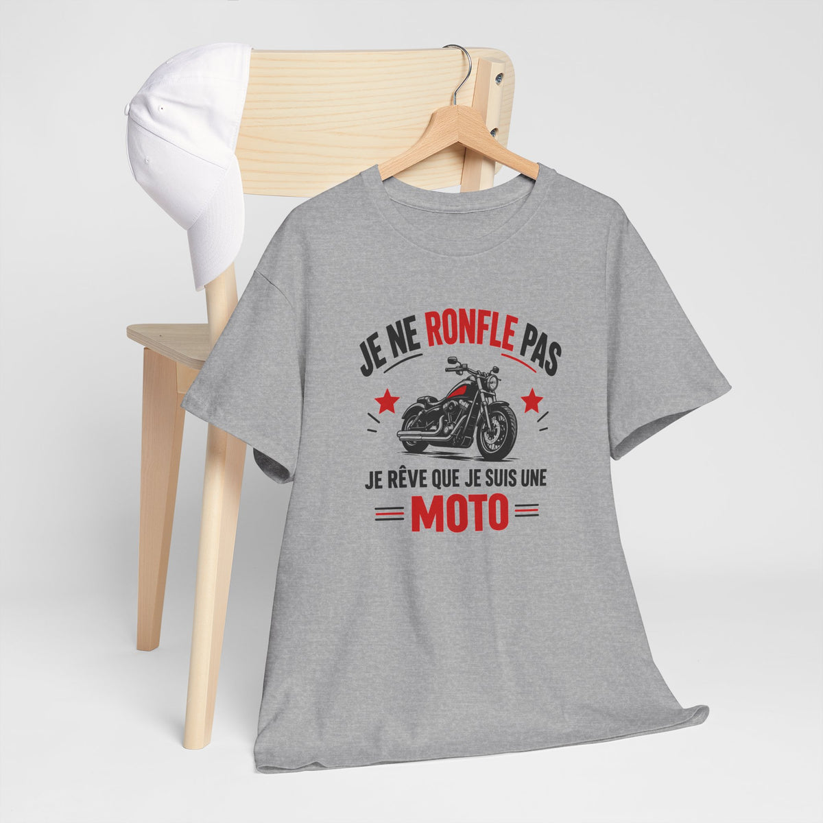 Tee Shirt Moto Homme Femme – Je Ne Ronfle Pas Je Rêve Que Je Suis une Moto – T-Shirt Humour Motard Cadeau Moto