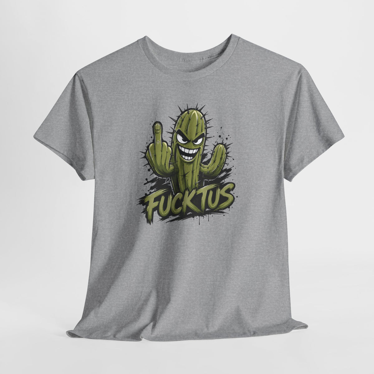 Tee Shirt Humour Homme – Cactus Fucktus Doigt d’Honneur – T-Shirt Drôle Provocateur Cadeau Homme