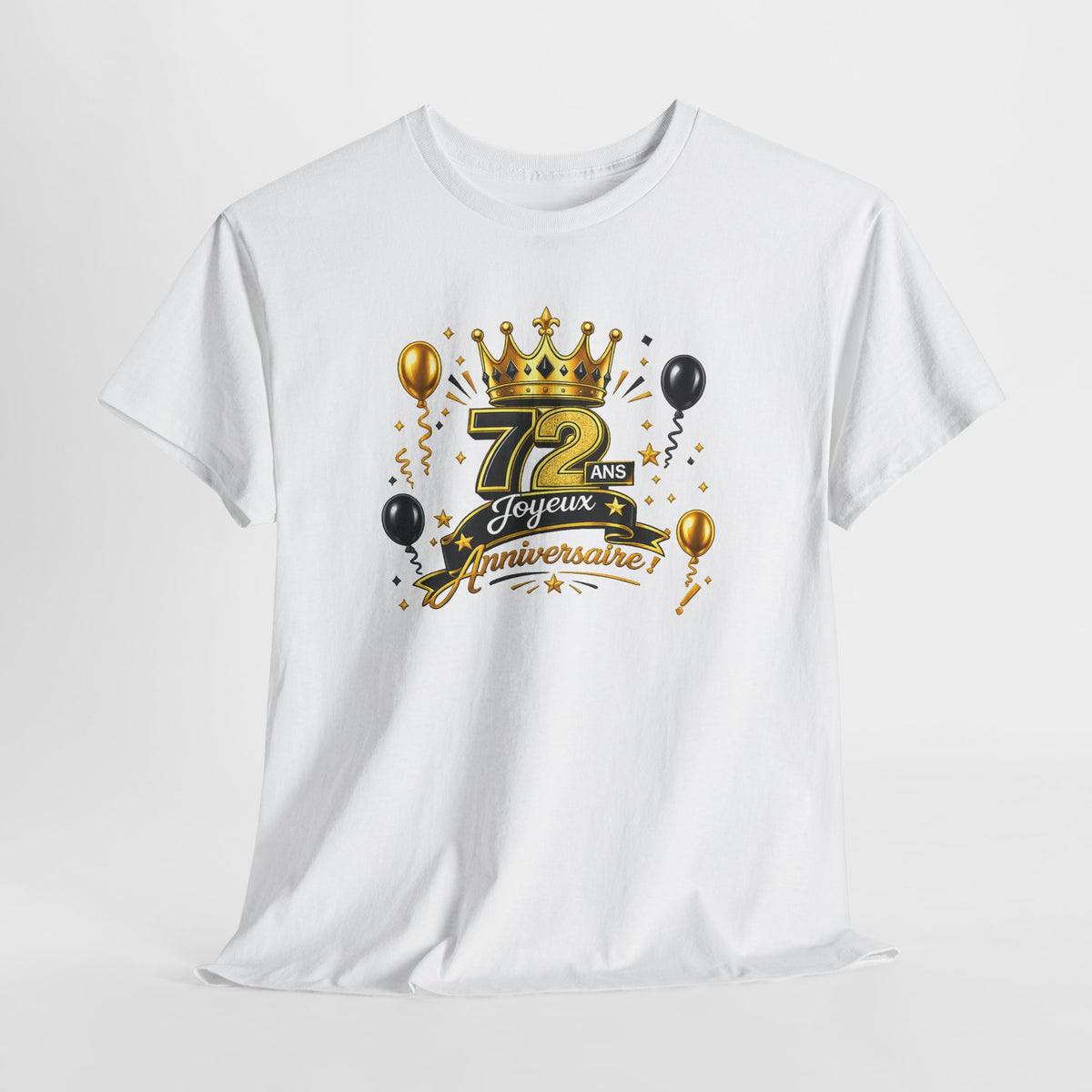 Tee Shirt Anniversaire 72 Ans Homme et Femme – Joyeux Anniversaire – Cadeau 72 Ans