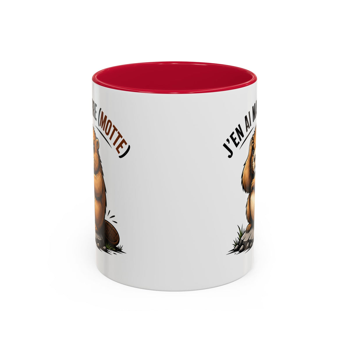 Mug J’en Ai Marre Motte – Tasse Humoristique avec Marmotte – Jeu de Mots Drôle – Idée Cadeau Originale Humour noir bleu rouge