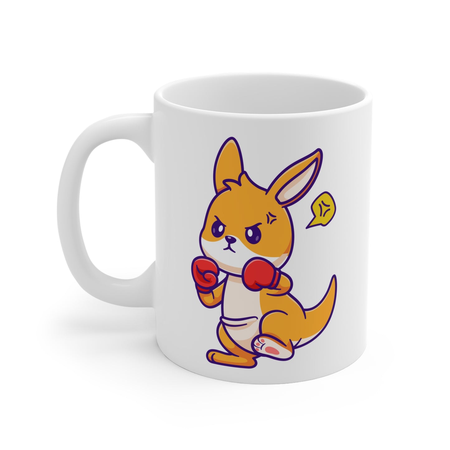 Mug Kangourou Boxeur – Tasse Sportive et Drôle – Cadeau Original Cartoon Céramique 325ml