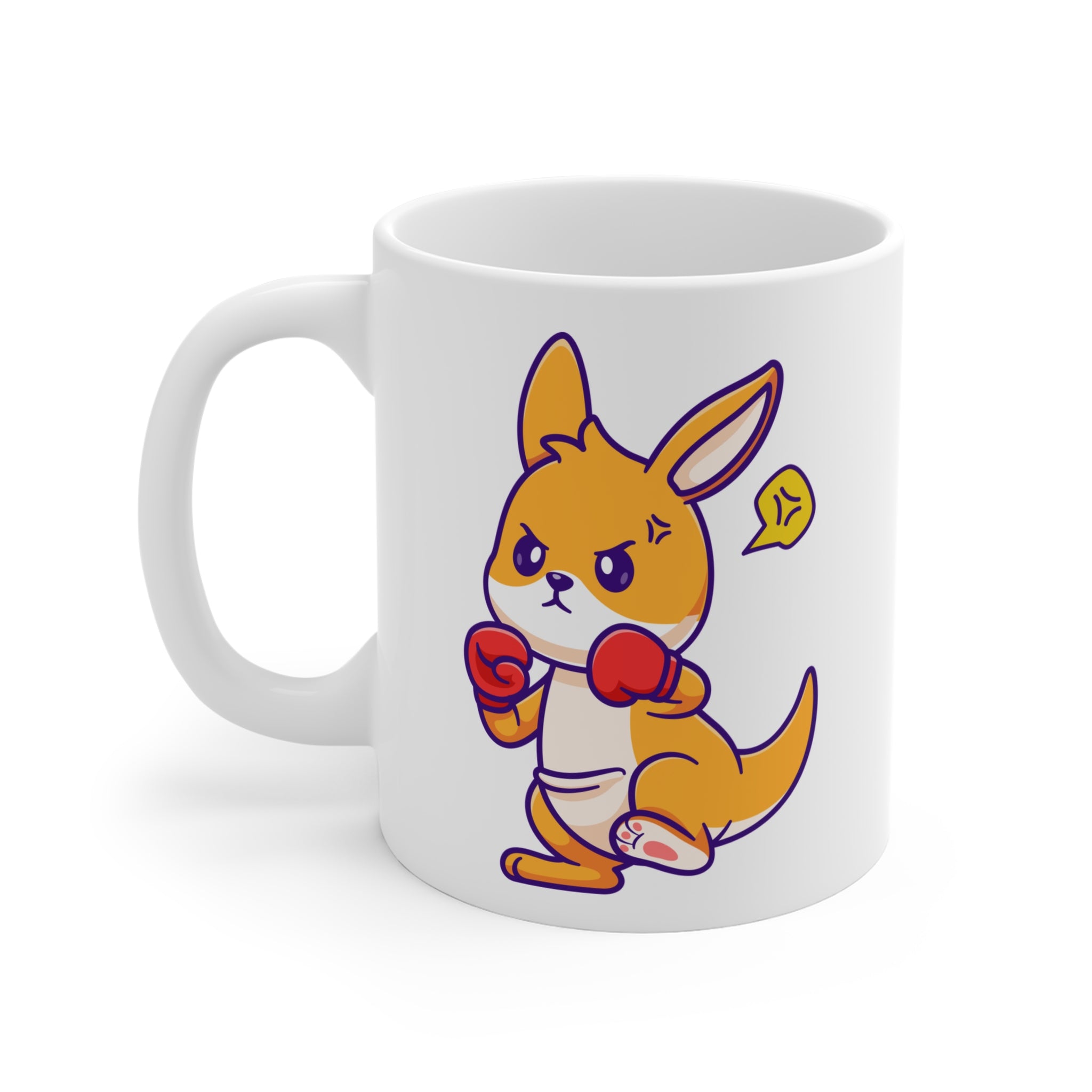 Mug Kangourou Boxeur – Tasse Sportive et Drôle – Cadeau Original Cartoon Céramique 325ml
