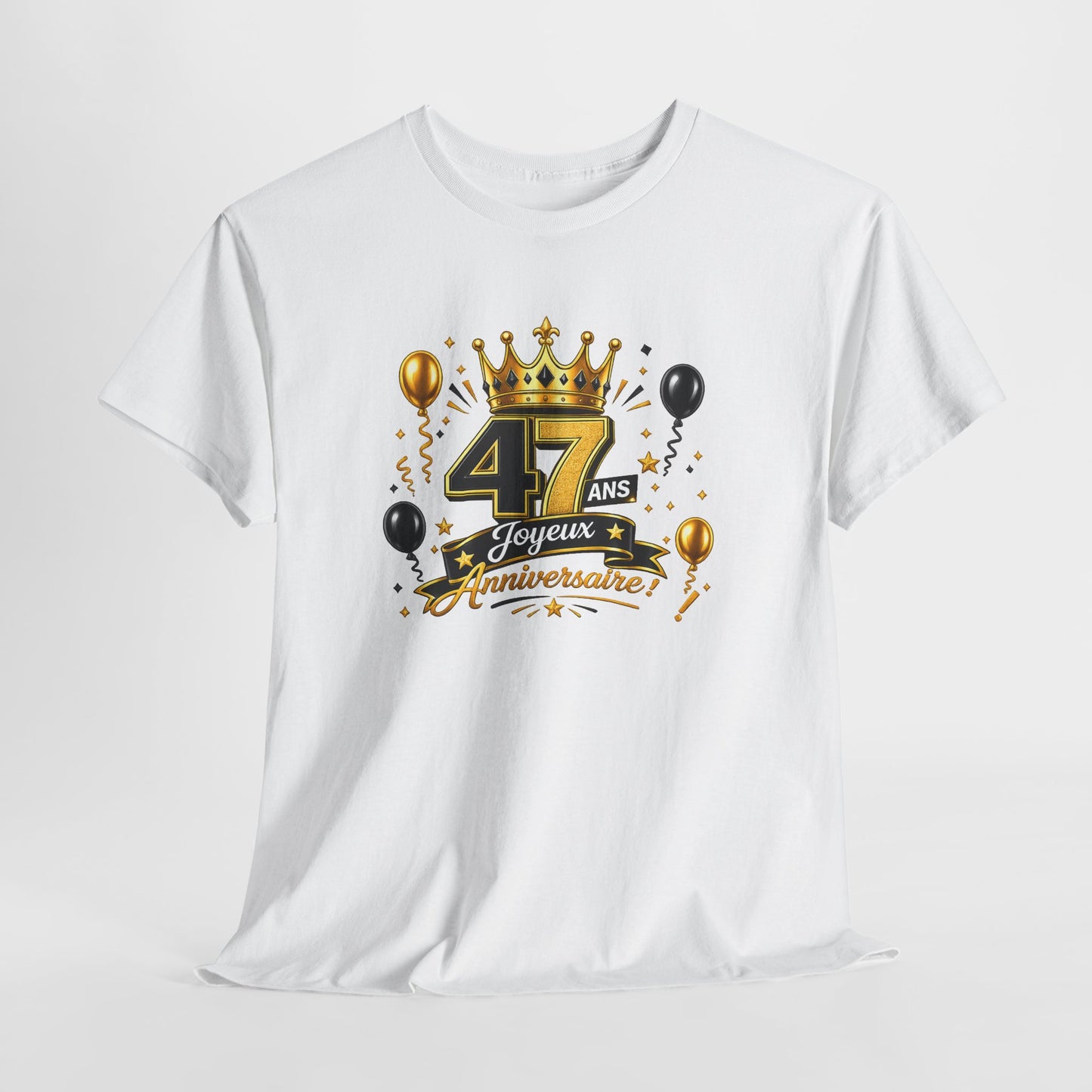 Tee Shirt Anniversaire 47 Ans Homme et Femme – Joyeux Anniversaire – Cadeau 47 Ans