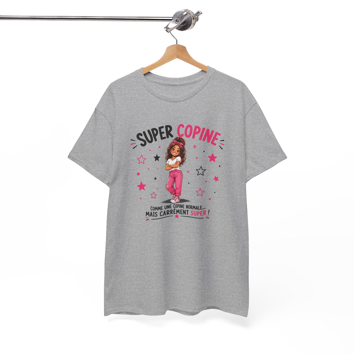 Tee Shirt Super Copine Femme – Comme une Copine Normale Mais Carrément Super – T-Shirt Humour Cadeau Amitié Amie