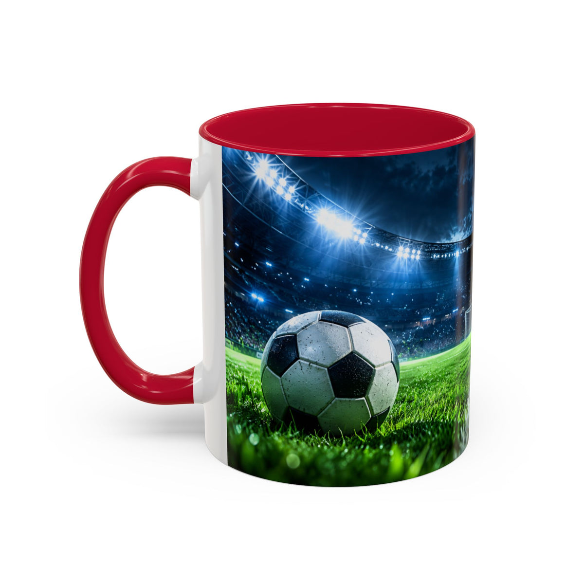 Mug Football Stade Illuminé – Tasse Ballon de Foot et Terrain – Cadeau Original Fan de Football Homme Femme