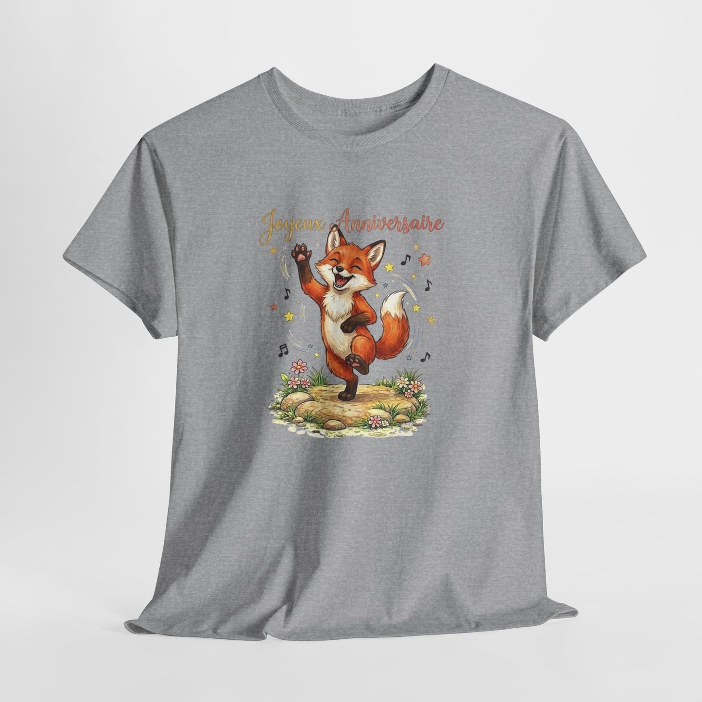 Tee Shirt Homme et Femme Anniversaire Renard Rigolo Animal Mignon Cadeau Original Humour Fête