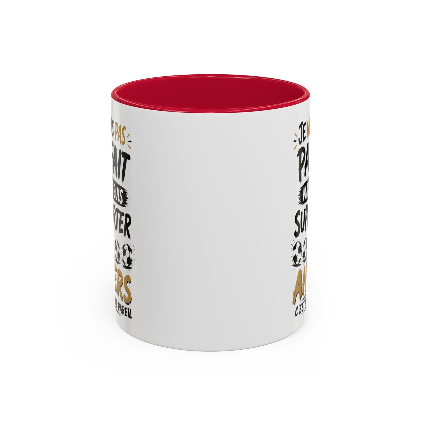 Tasse Je Ne Suis Pas Parfait Mais Je Suis Supporter d’Angers – Mug Humour Football Supporter – Cadeau Football 325ml