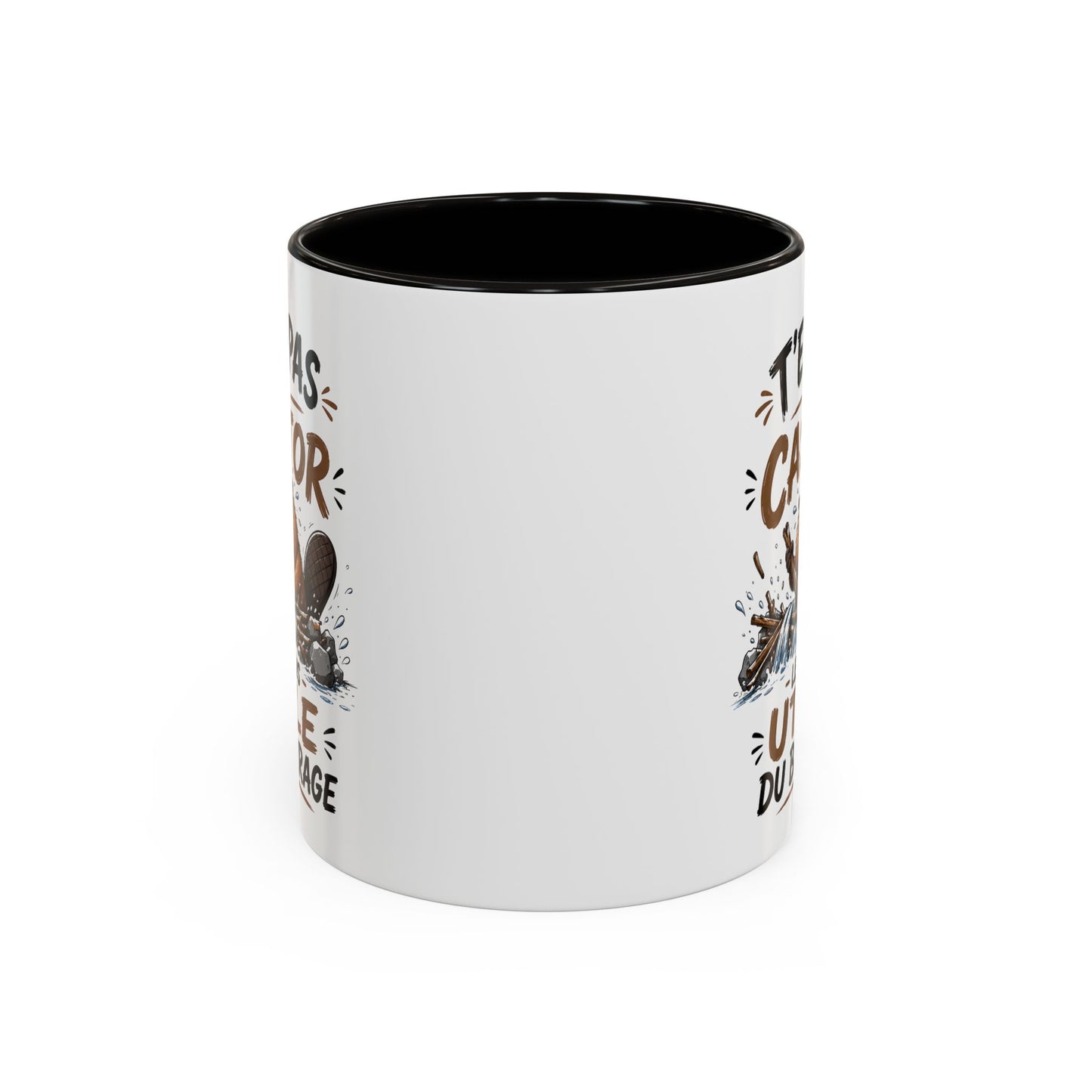 Tasse Humoristique Castor – T’es Pas le Castor le Plus Utile du Barrage – Mug Drôle Animal 325ml