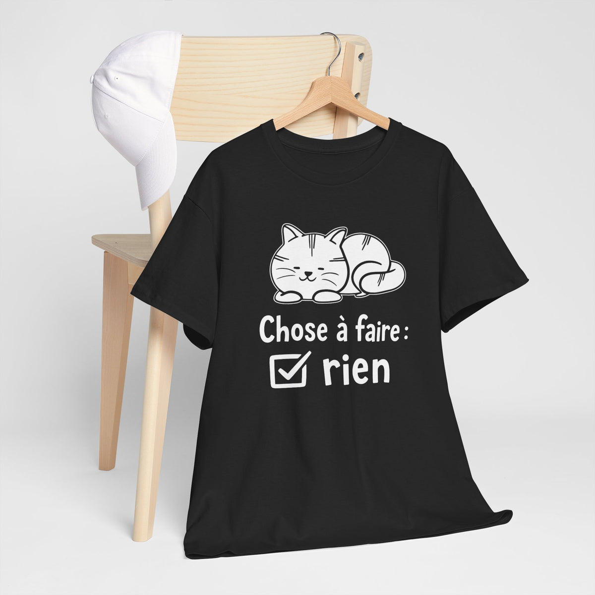 Tee Shirt Chat Homme Femme – Humour Paresse Repos et Sieste – Idée Cadeau Drôle Amoureux des Chats