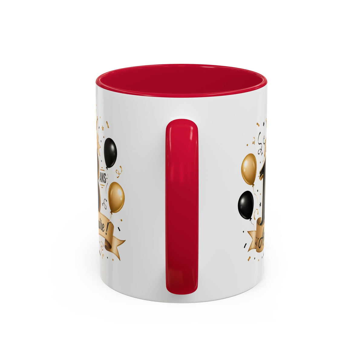 Mug Joyeux 18 Ans – Tasse Anniversaire 18 Ans – Cadeau Original pour Femme Homme – Idée Cadeau 18e Anniversaire Noir Bleu Rouge