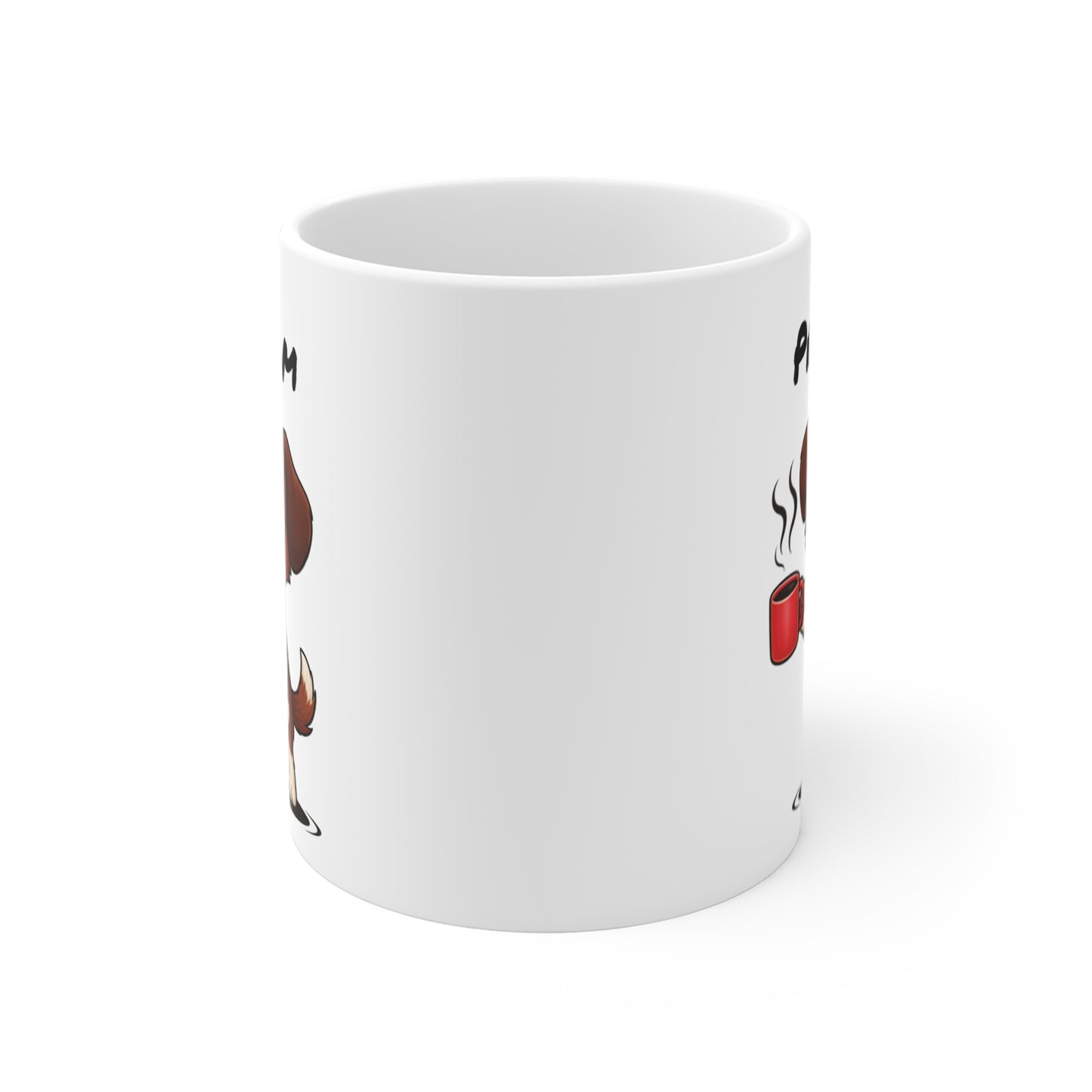 Mug Chien Fatigué Personnalisable 325ml – Tasse Café Humoristique Prénom Cadeau Original