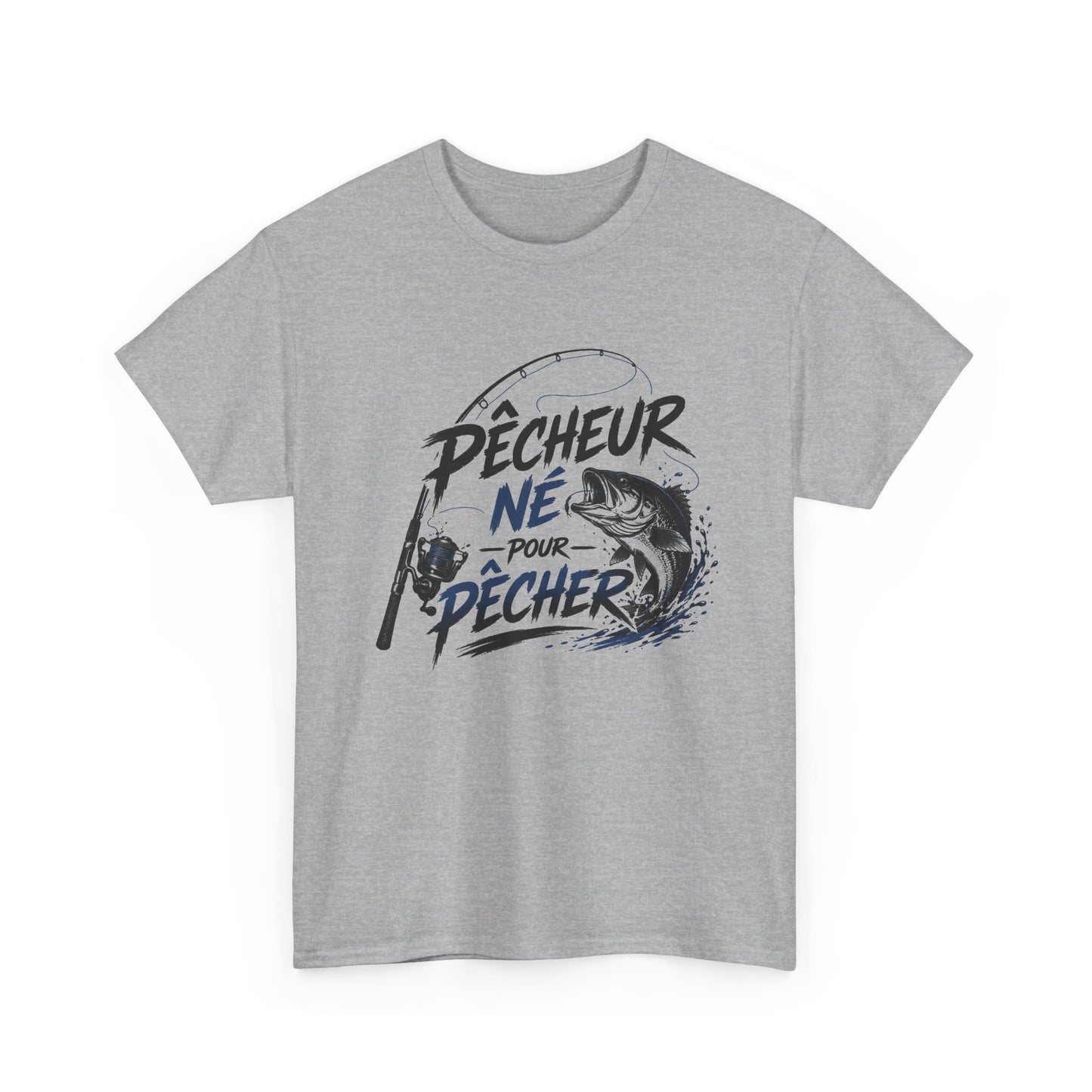Tee Shirt Homme Pêcheur Pêche Sportive Cadeau Pêche Humour Passion Canne à Pêche Poisson Carnassier