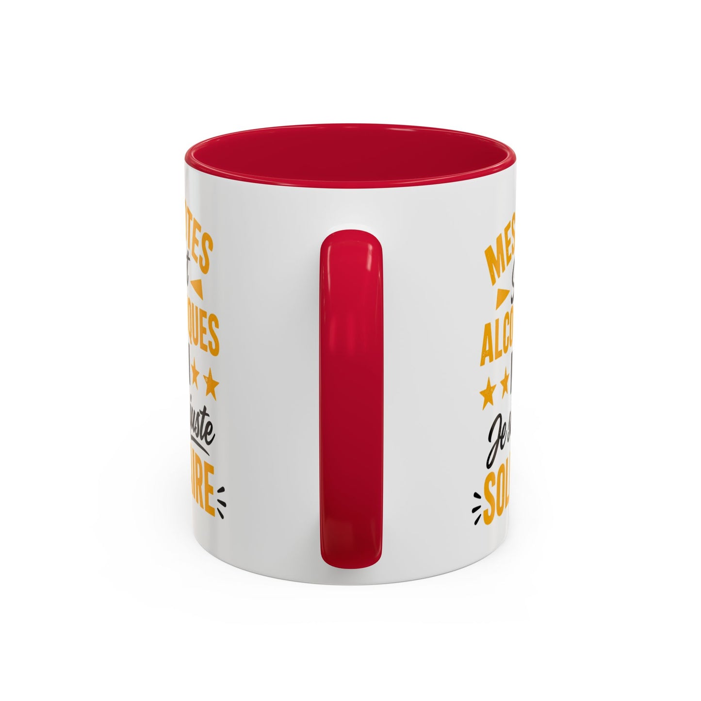 Mug Humour Apéro – Mes Potes Sont Alcooliques Moi Je Suis Juste Solidaire – Tasse Drôle Cadeau Original Fun Céramique 325ml