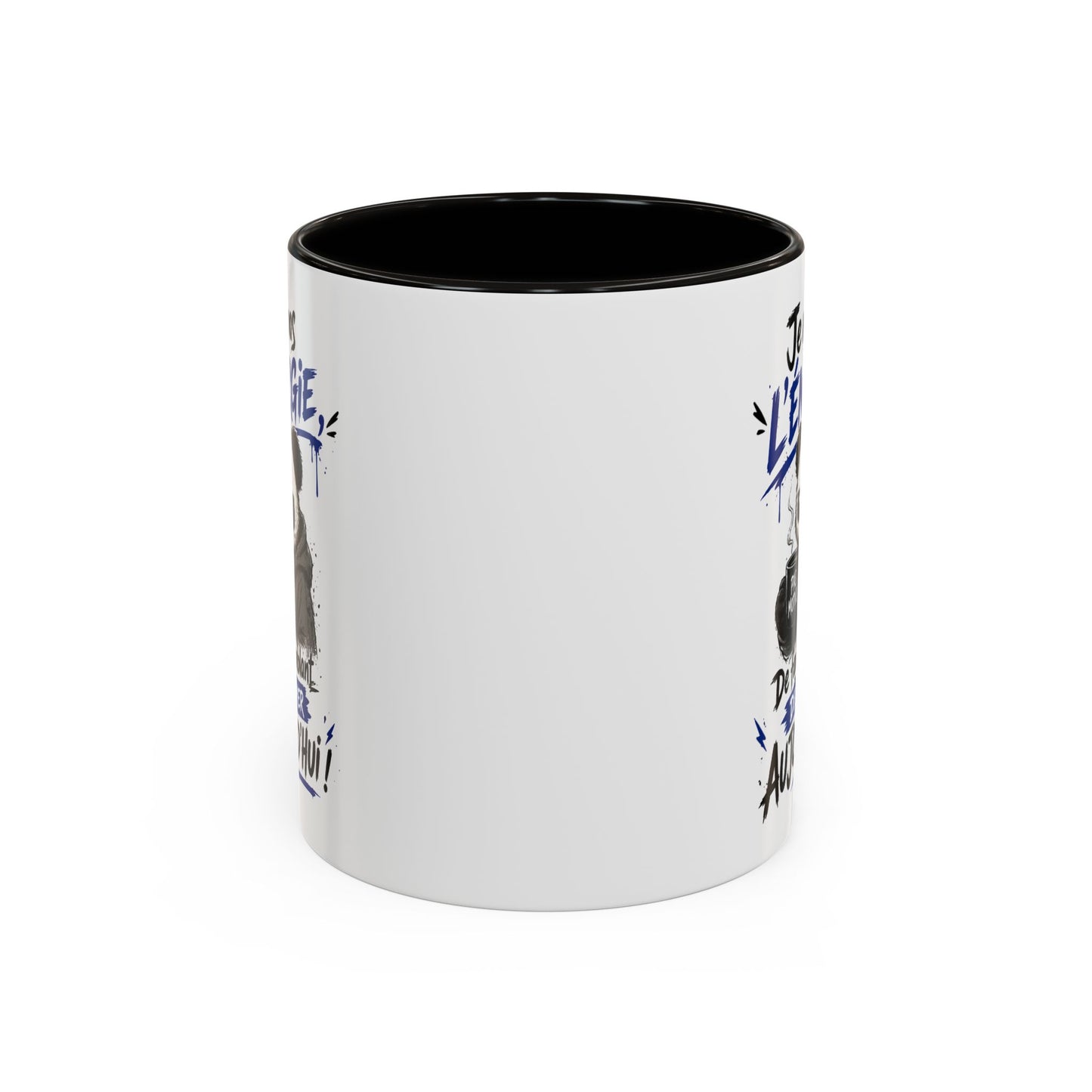 Mug Panda Fatigué Humoristique – Je n’ai pas l’énergie de faire semblant aujourd’hui – Tasse Café Drôle Motivation 325ml