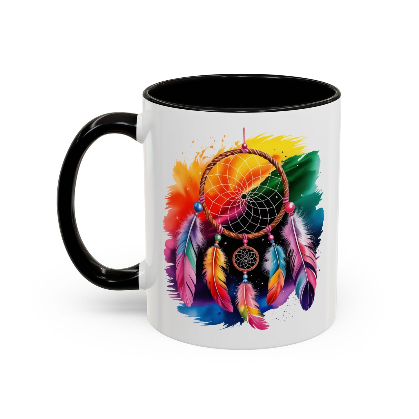 Mug Attrape-Rêves Bohème – Tasse Dreamcatcher Multicolore – Cadeau Spirituel et Zen – Céramique 325ml