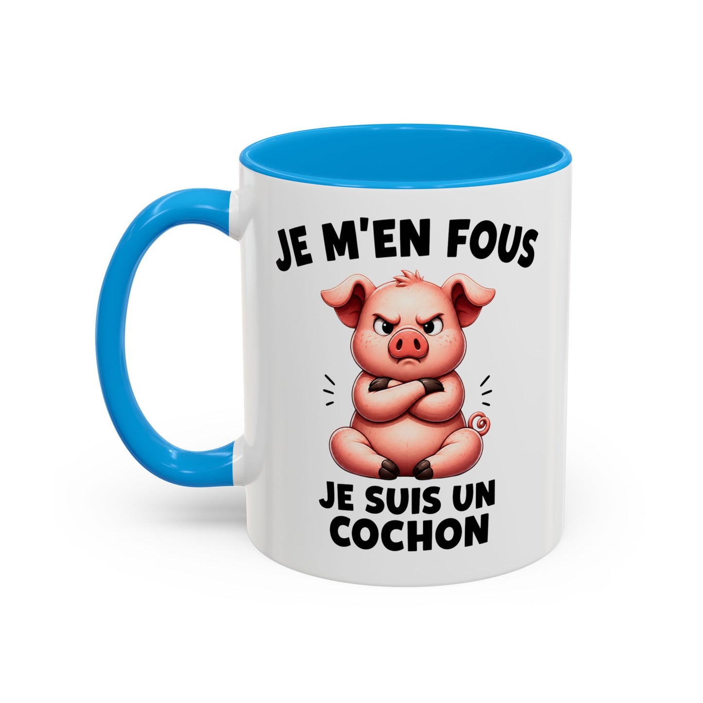 Tasse Je M’En Fous Je Suis un Cochon – Mug Cochon Humoristique – Cadeau Femme Homme Amoureux des Animaux 325ml