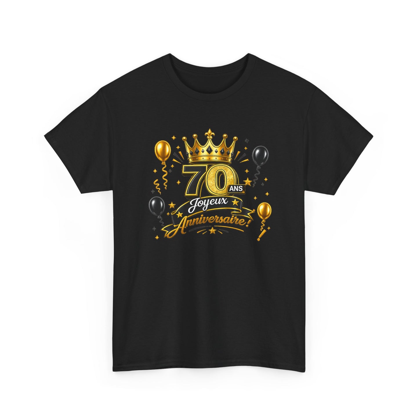 Tee Shirt Anniversaire 70 Ans Homme et Femme – Joyeux Anniversaire – Cadeau 70 Ans