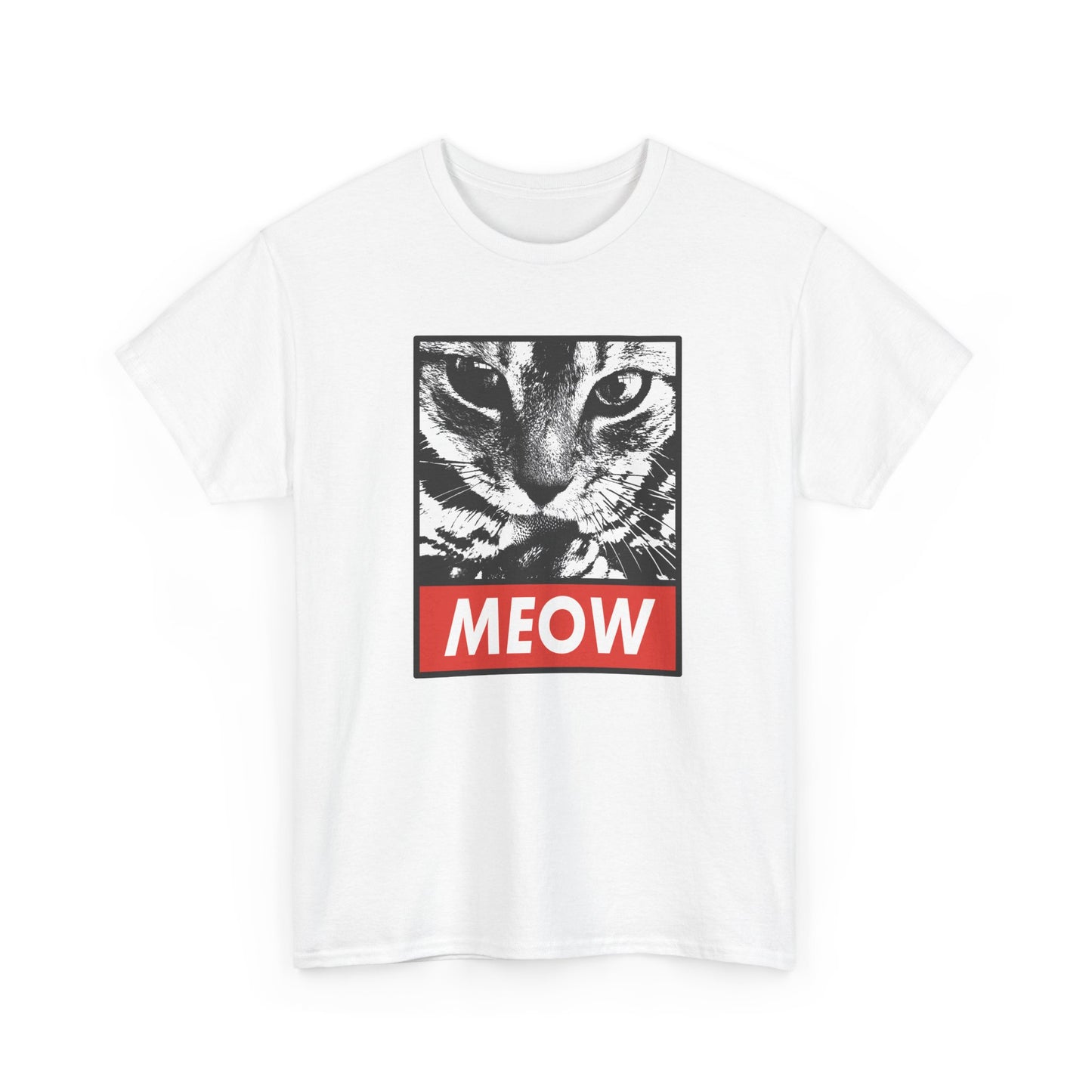 Tee Shirt Chat Homme Femme – Portrait de Félin Noir et Blanc – Idée Cadeau Amoureux des Chats Humour Style Graphique