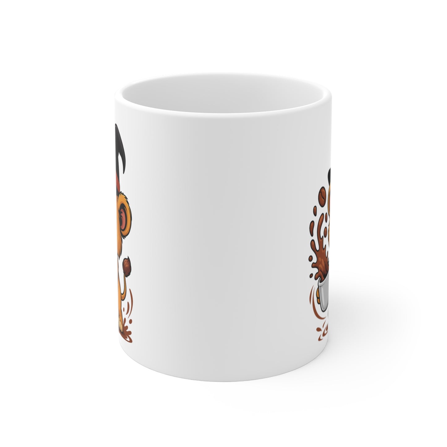 Tasse Lionceau Sorcière Halloween – Mug Céramique Café 325ml – Cadeau Fantaisie Original