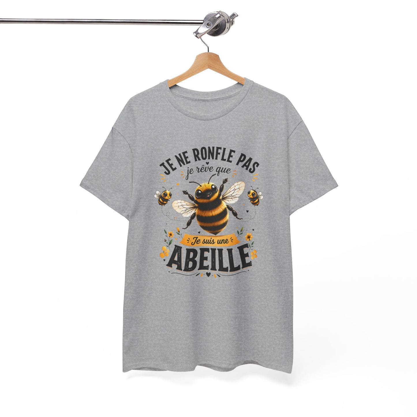Tee-Shirt Je Ne Ronfle Pas Je Rêve Que Je Suis Une Abeille – Abeille Drôle et Mignonne – Cadeau Humour Homme Femme Adulte Amoureux des Abeilles