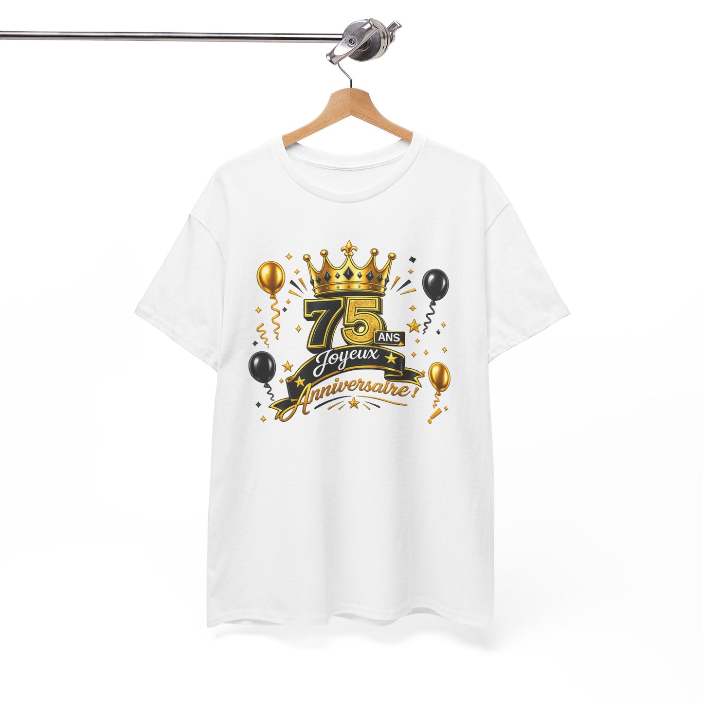 Tee Shirt Anniversaire 75 Ans Homme et Femme – Joyeux Anniversaire – Cadeau 75 Ans