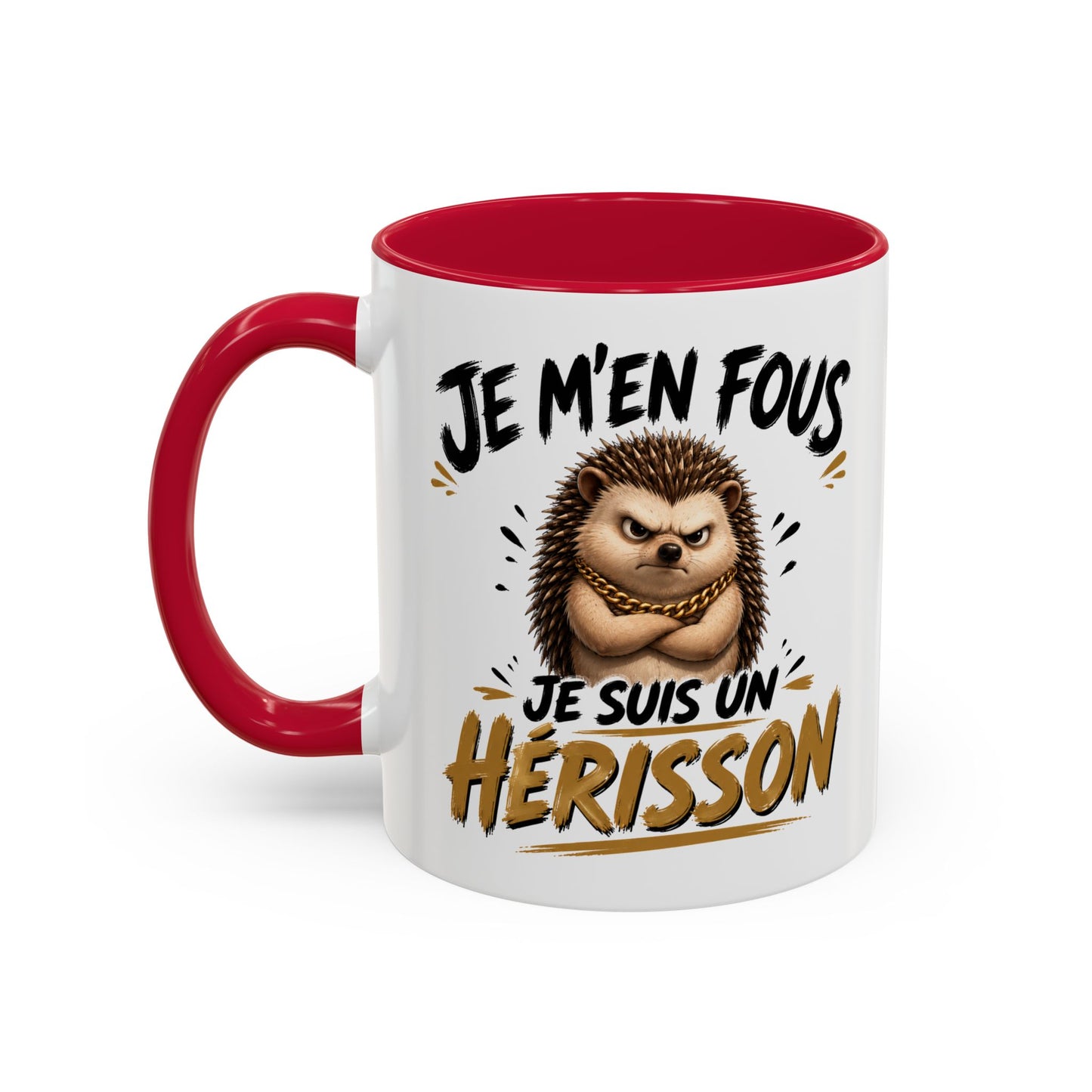 Tasse Je M’En Fous Je Suis Un Hérisson – Mug Hérisson Humoristique – Cadeau Homme Femme Amoureux des Animaux 325ml