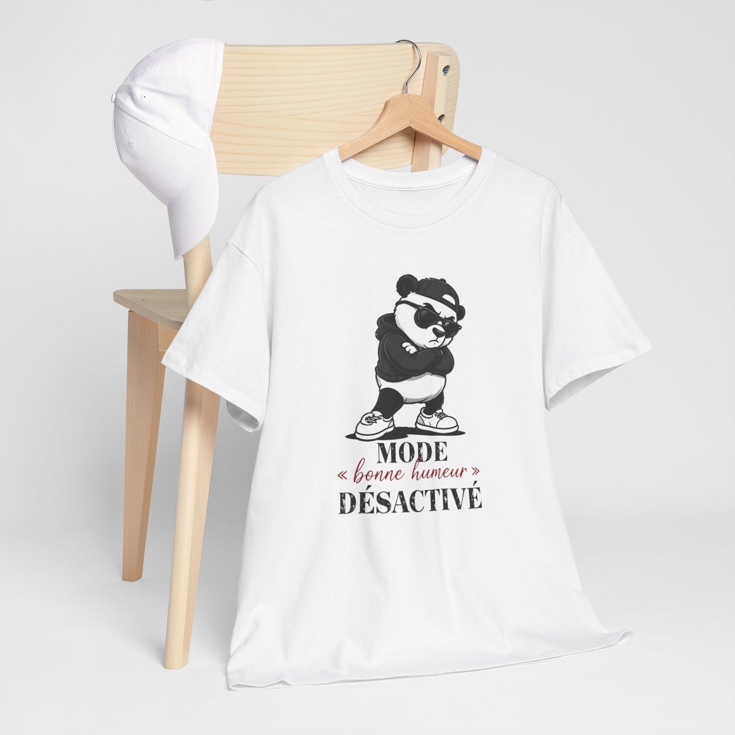 T-Shirt Panda Mode Bonne Humeur Désactivé – Tee Shirt Humour Panda Stylé – T-Shirt Drôle Bad Mood Cadeau Original