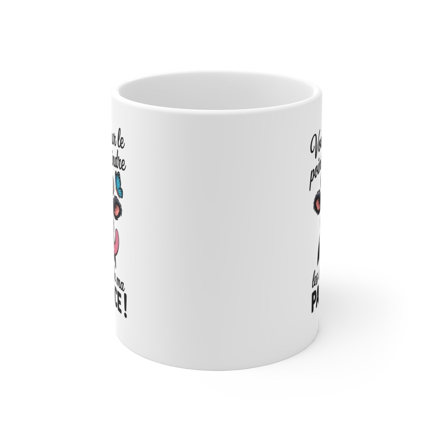 Tasse Vache Humoristique – Limites De Ma Patience – Mug Animal Drôle – Cadeau Humour 325ml