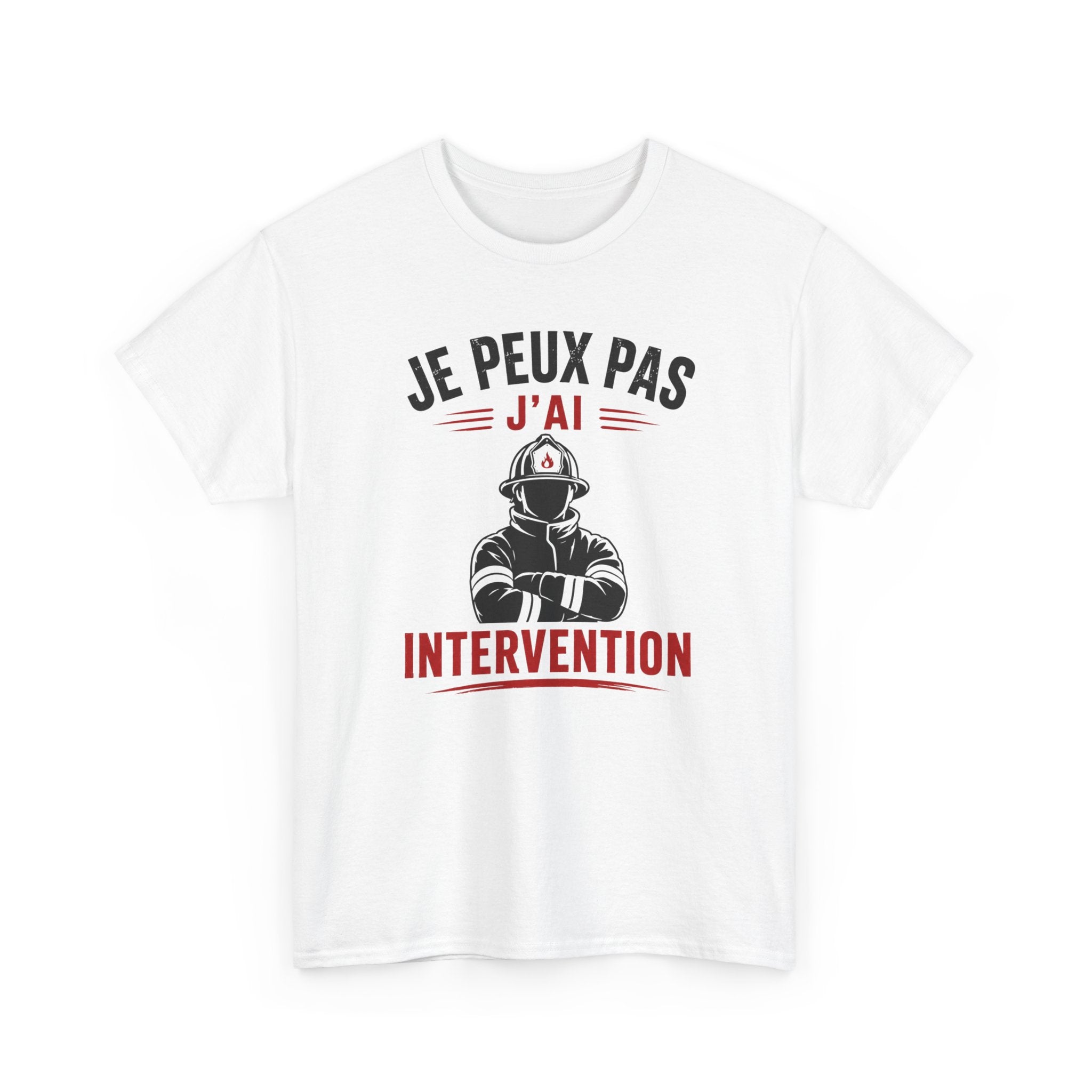 Tee-Shirt Pompier Homme et Femme – Sapeur-Pompier Intervention Secours – Cadeau Original pour Pompier Professionnel ou Volontaire