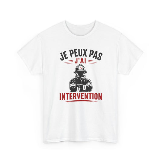 Tee-Shirt Pompier Homme et Femme – Sapeur-Pompier Intervention Secours – Cadeau Original pour Pompier Professionnel ou Volontaire