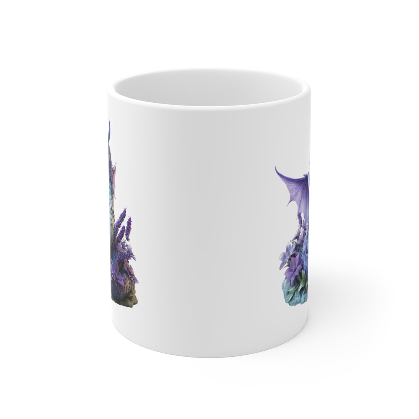 Mug Dragon Bleu et Lavande – Tasse Fantasy Magique Féérique – Cadeau Bohème Céramique 325ml