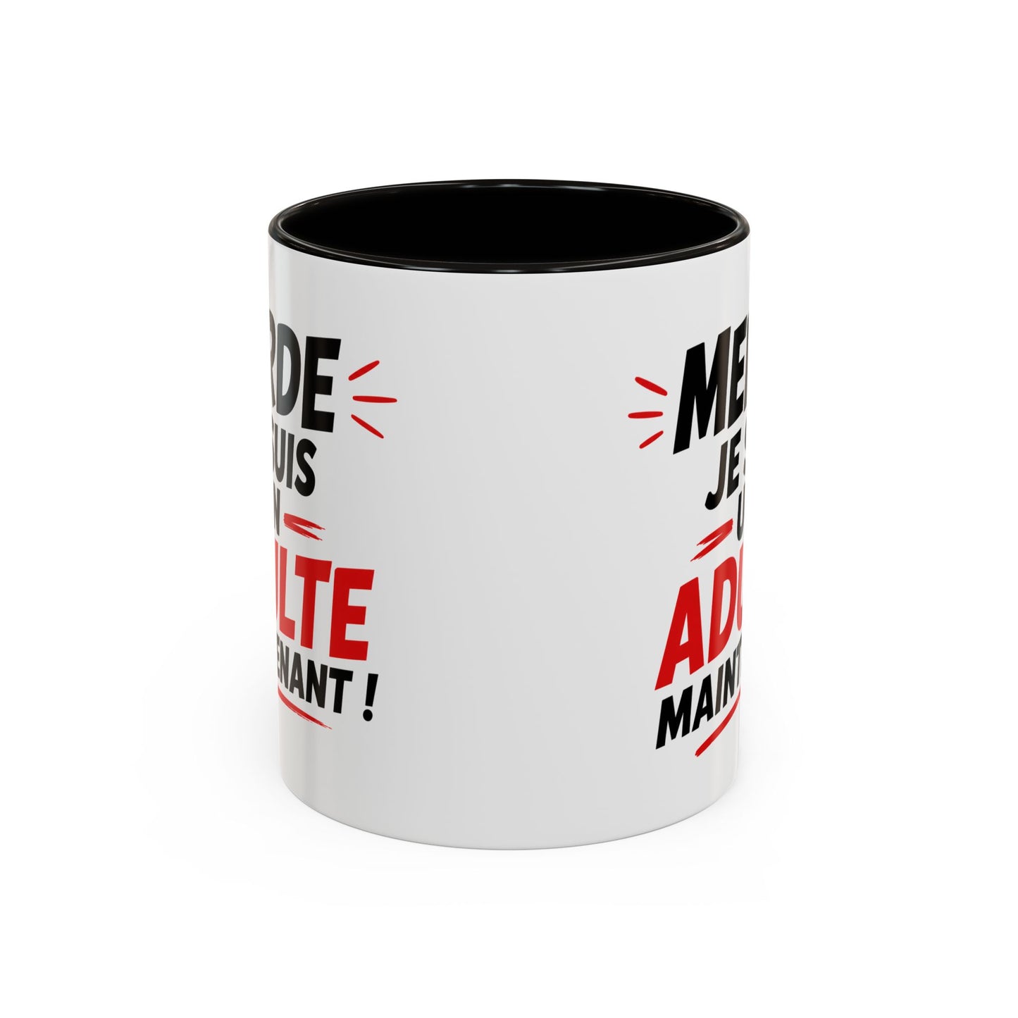 Tasse Merde Je Suis Un Adulte Maintenant – Mug Humour Adulte – Idée Cadeau Anniversaire 18 ans Homme Femme 325ml