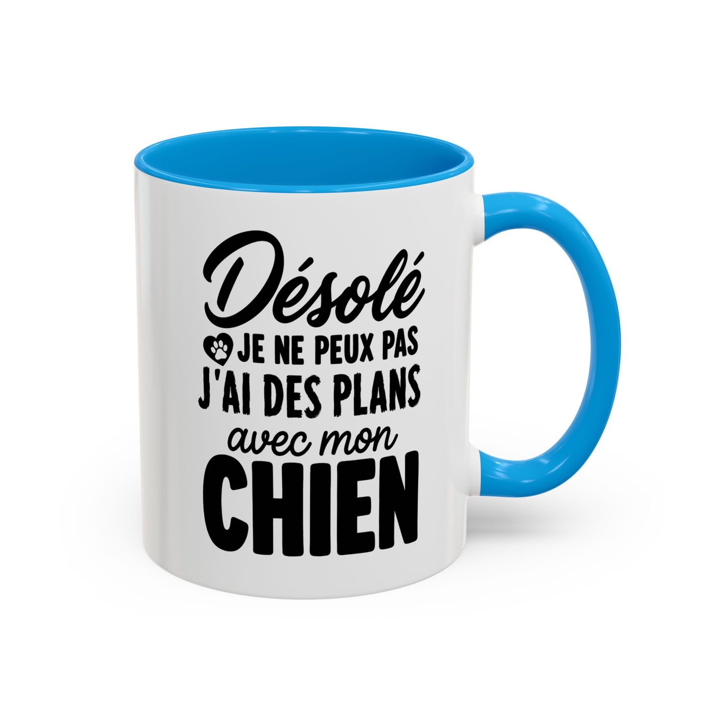 Mug Chien Homme et Femme – Tasse Humour pour Maître et Maîtresse – Cadeau Amoureux des Chiens – Idée Cadeau Propriétaire de Chien et Passionné d’Animaux – 325 ml Noir Bleu Rouge