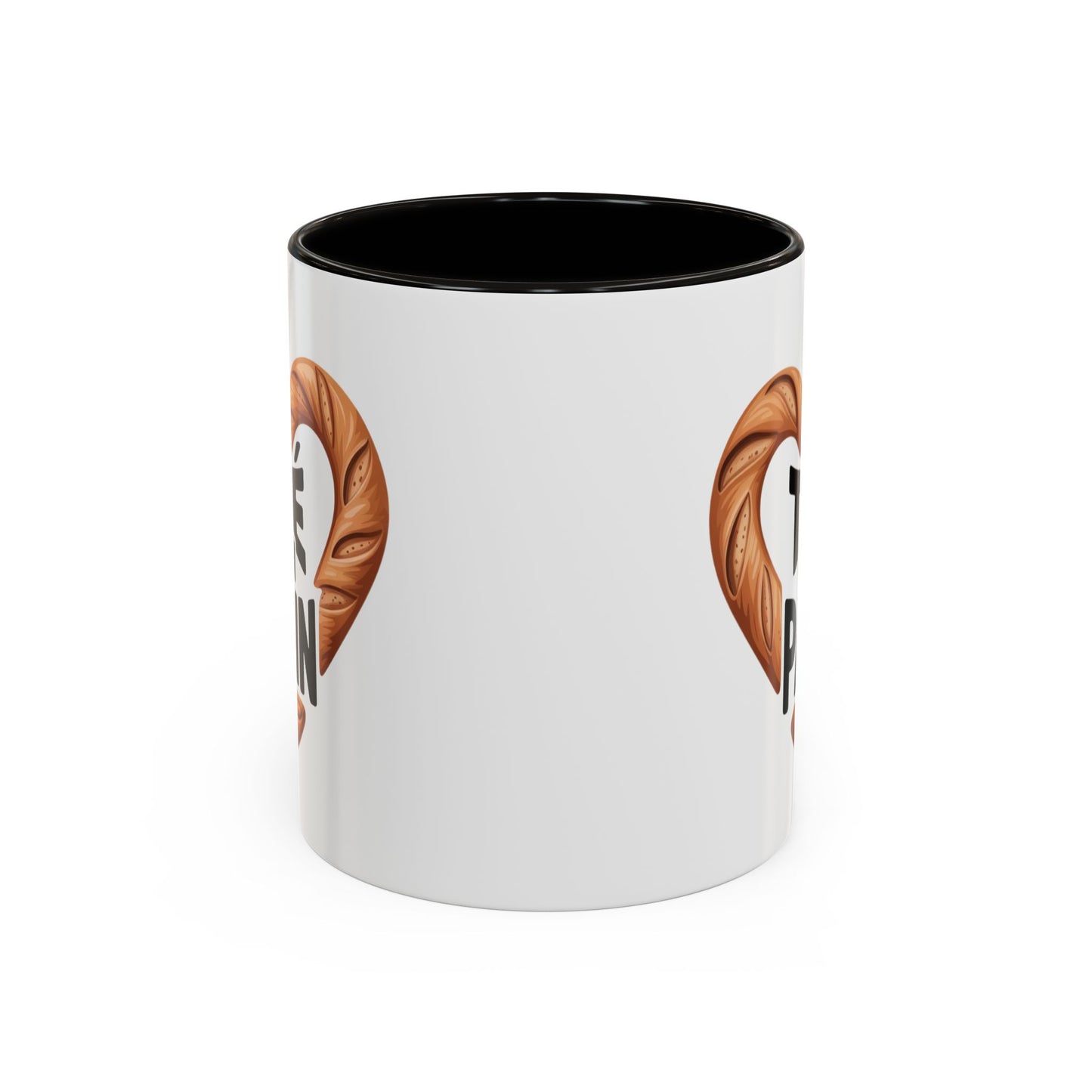 Mug T’es un Pain – Tasse Humour Boulangerie Amour Jeu de Mots – Cadeau Original Fun – Céramique 325ml Noir Bleu Rouge