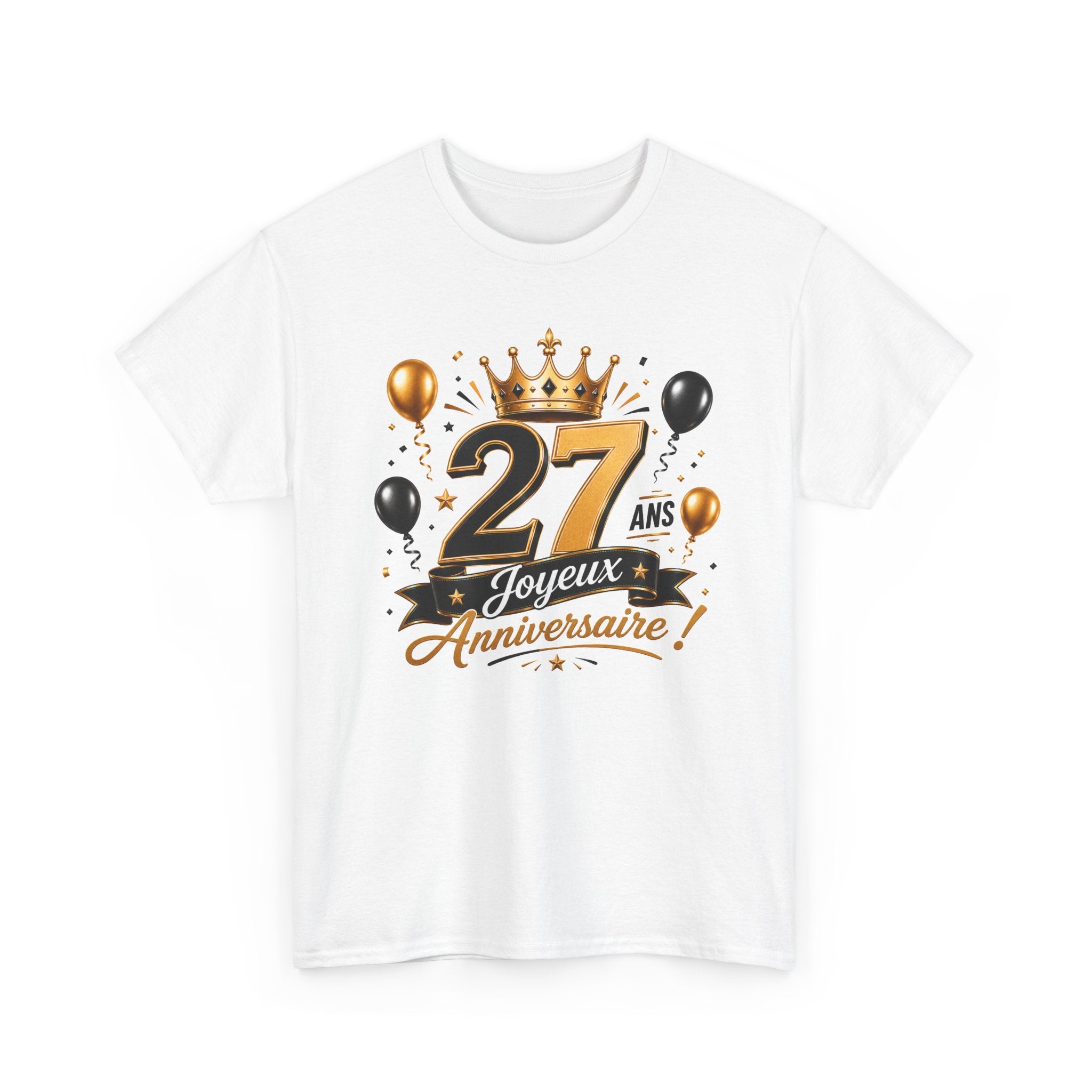 Tee Shirt Anniversaire 27 Ans Homme et Femme Joyeux Anniversaire Cadeau 27 Ans Idée Cadeau Adulte
