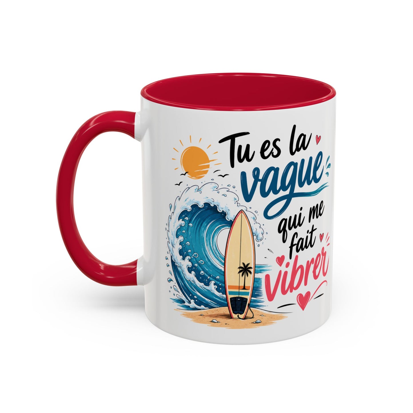 Tasse Tu Es La Vague Qui Me Fait Vibrer – Mug Surf Romantique – Cadeau Amour Couple Surfeur 325ml