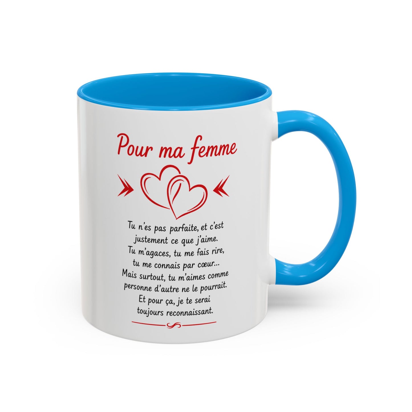 Tasse Pour Ma Femme – Mug Message d’Amour Romantique – Cadeau Femme Anniversaire Mariage Saint-Valentin 325ml