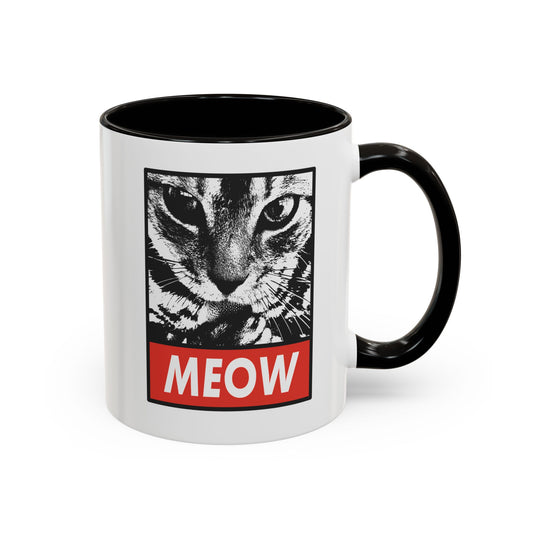 Tasse Chat Homme et Femme – Mug Meow Minimaliste – Cadeau Original pour Amoureux des Chats Anniversaire 325 ml