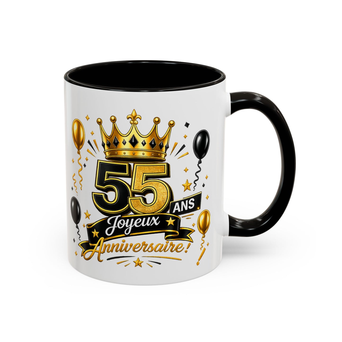 Mug Joyeux 55 Ans – Tasse Anniversaire 55 Ans – Cadeau Original pour Femme Homme – Idée Cadeau 55e Anniversaire