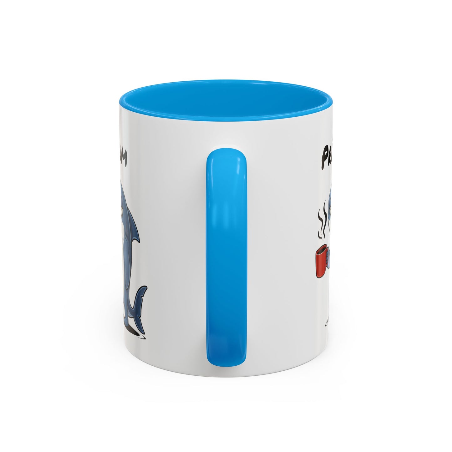 Mug Requin Fatigué Personnalisable 325ml – Tasse Café Humour Animal Drôle Mignon Réveil Difficile