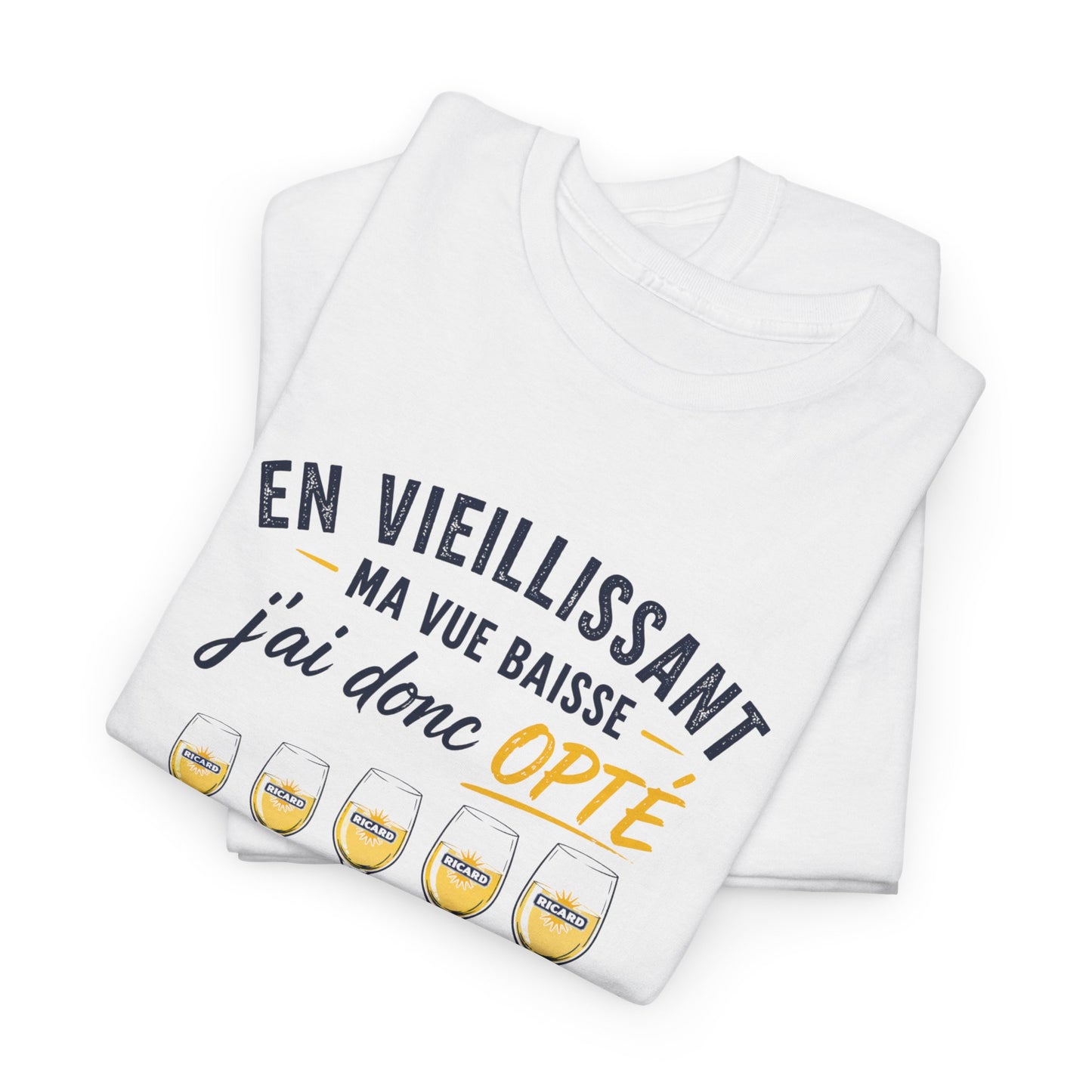 T-Shirt Humour Pastis Verres Progressifs – Tee Shirt Drôle Apéro Alcool Citation Amusante Adulte – Cadeau Ami Apéritif Noir Blanc Gris