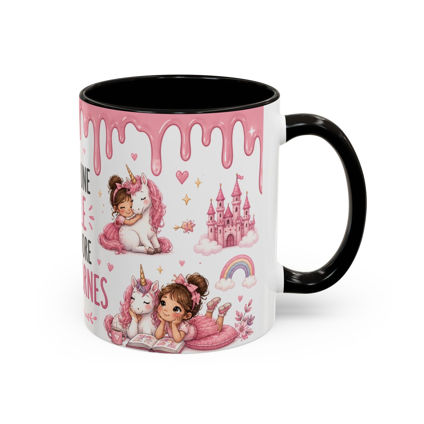 Tasse Juste Une Fille Qui Adore Les Licornes – Mug Licorne Kawaii et Univers Féérique – Céramique 325ml