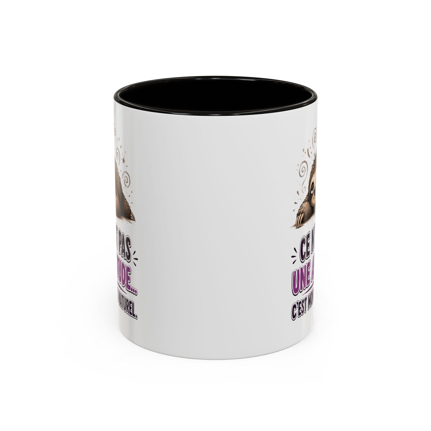 Tasse Paresseux Drôle Homme Femme – Mug Ce n'est pas une attitude c'est mon état naturel – Cadeau Humour 325 ml