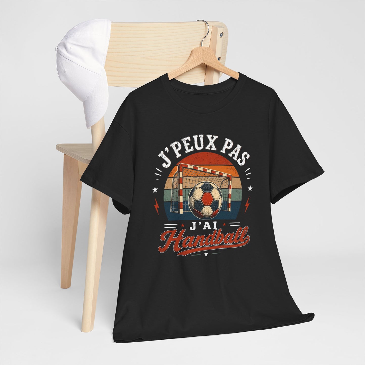 T-Shirt Handball Homme Femme – J’Peux Pas J’Ai Handball – Tee Shirt Ballon Handball Vintage Joueur Joueuse Entraînement Match Cadeau Passion Sport Collectif